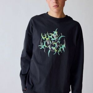 UO Crypto graphic long sleeve tee